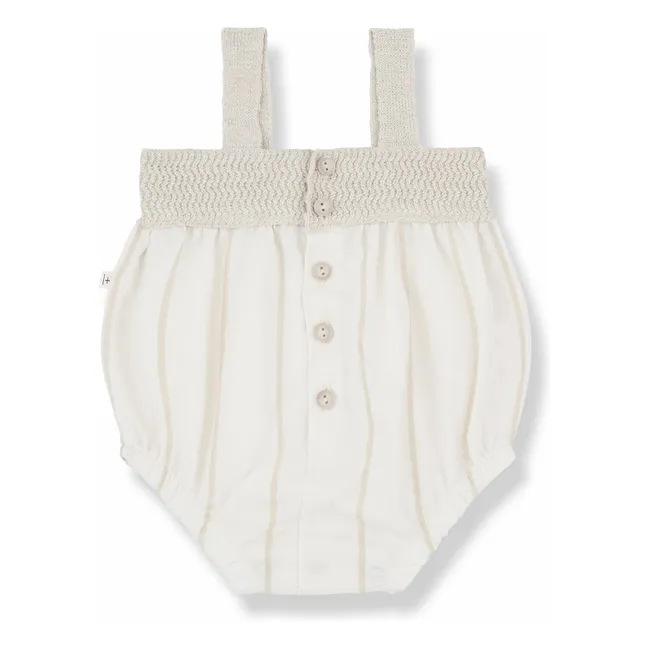 Zeus Lurex romper | Ecru