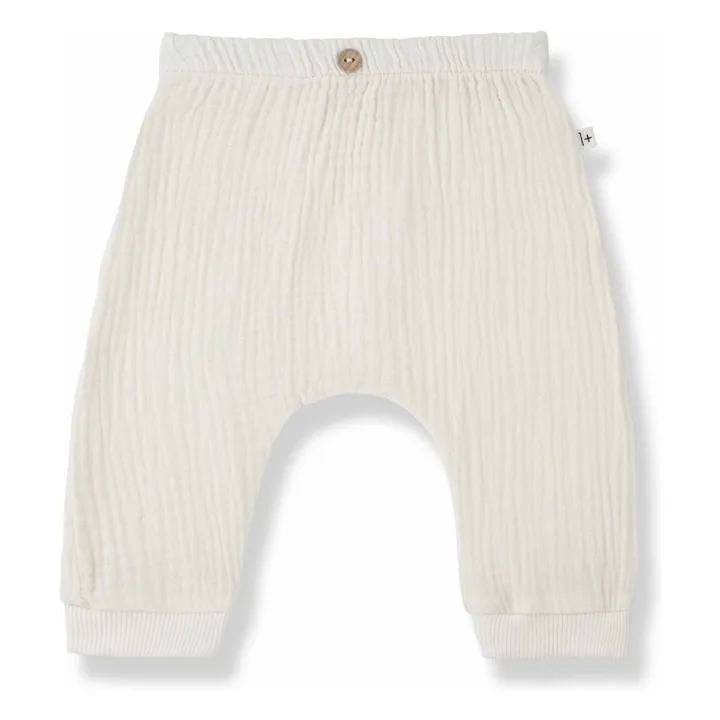 Pantalon Giuseppe Gaze de Coton | Ecru- Image produit n°0