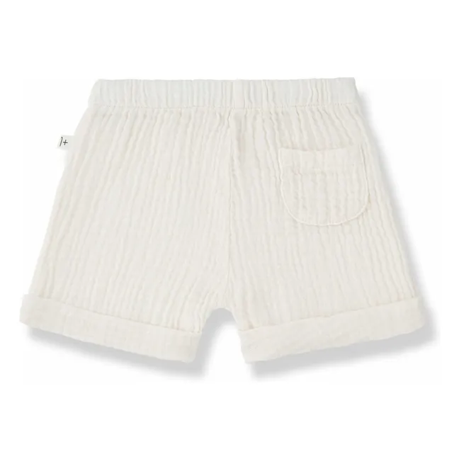 Pantaloncini in garza di cotone Mirko | Ecru
