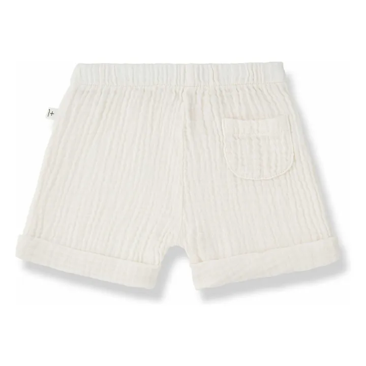 Short Mirko Gaze de Coton | Ecru- Image produit n°1