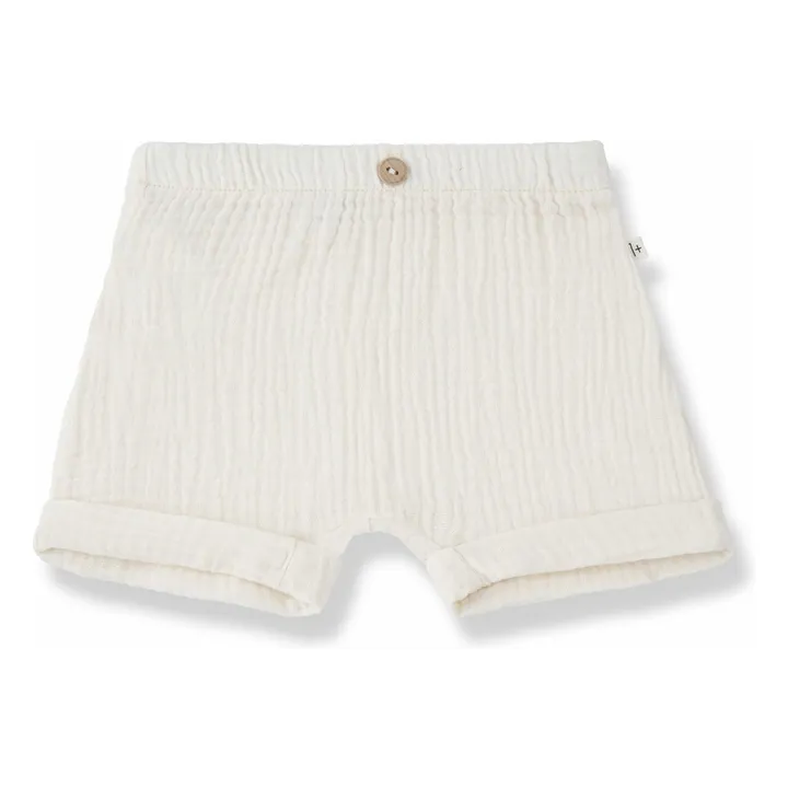 Short Mirko Gaze de Coton | Ecru- Image produit n°0