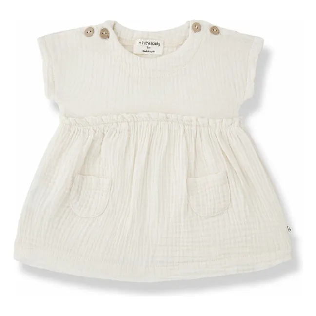 Robe Marta Gaze de Coton | Ecru