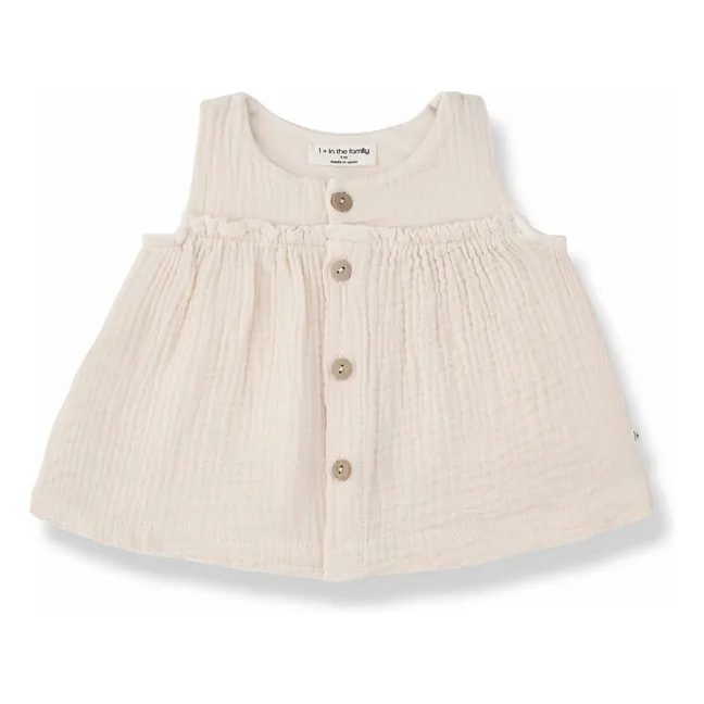 Blusa de gasa de algodón Lina | Rosa empolvado