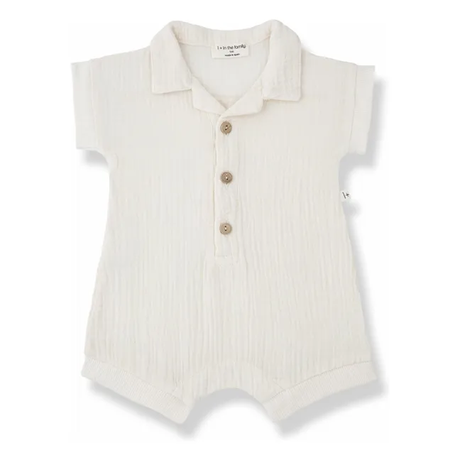 Combishort Vittorio Gaze de Coton | Ecru