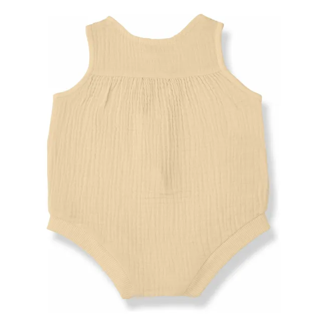 Yago Cotton Gauze romper | Yellow