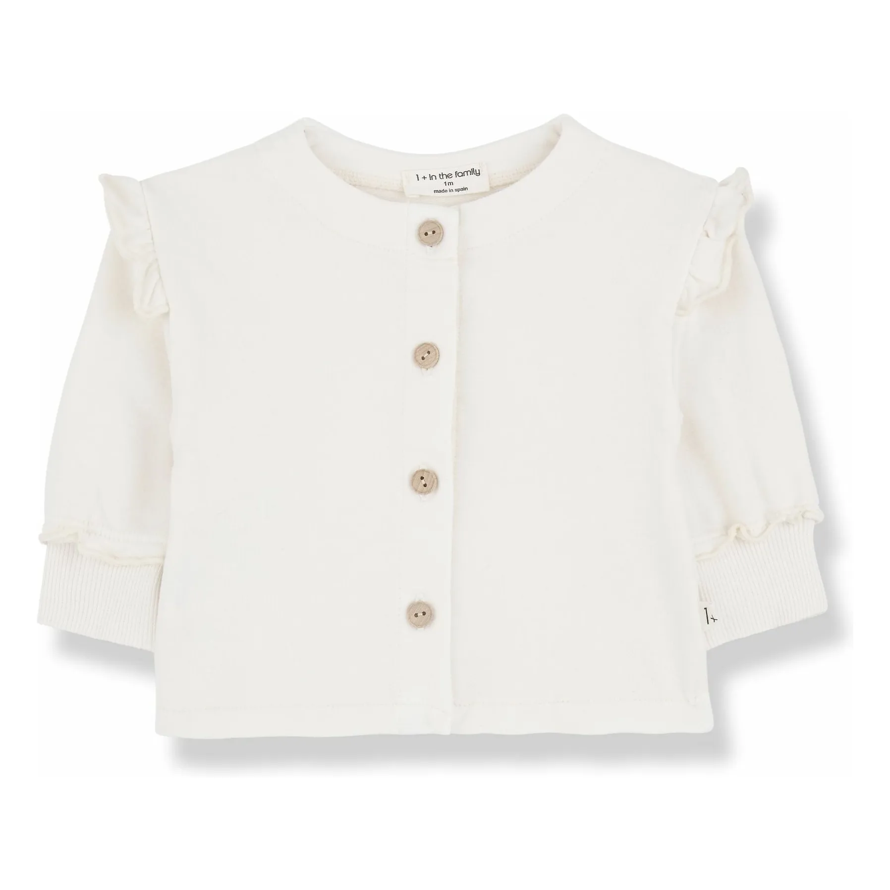 1+ In The Family Ecru Ona Molleton Cardigan