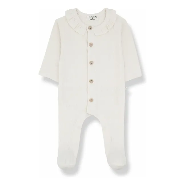 Rosetta Pyjamas With Feet | Ecru