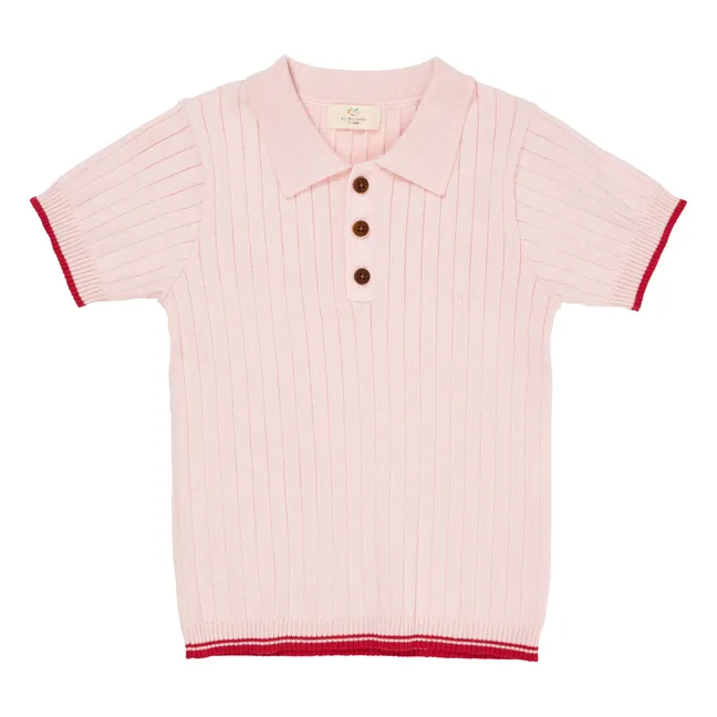 Polo Rippstrick aus Bio-Baumwolle | Blassrosa