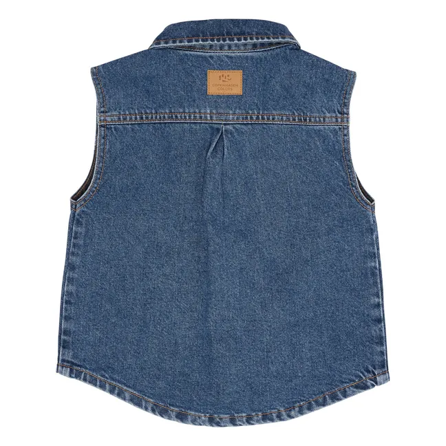 Giacca in cotone organico senza maniche | Demin