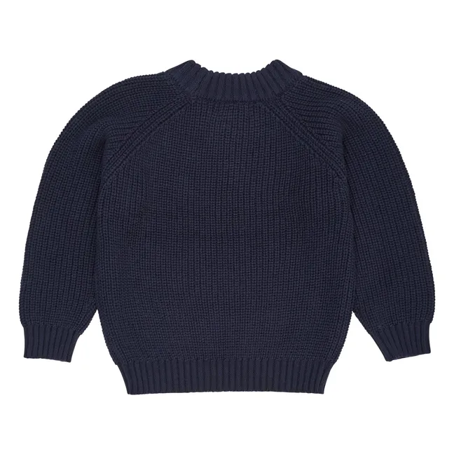 Jersey de algodón ecológico | Azul Marino