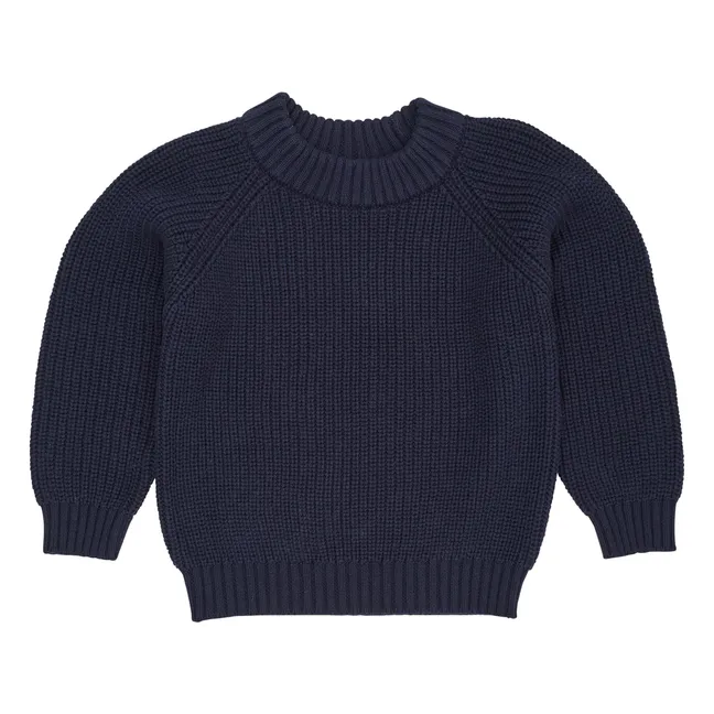 Jersey de algodón ecológico | Azul Marino