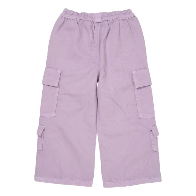 Pantalones cargo de algodón ecológico | Lila