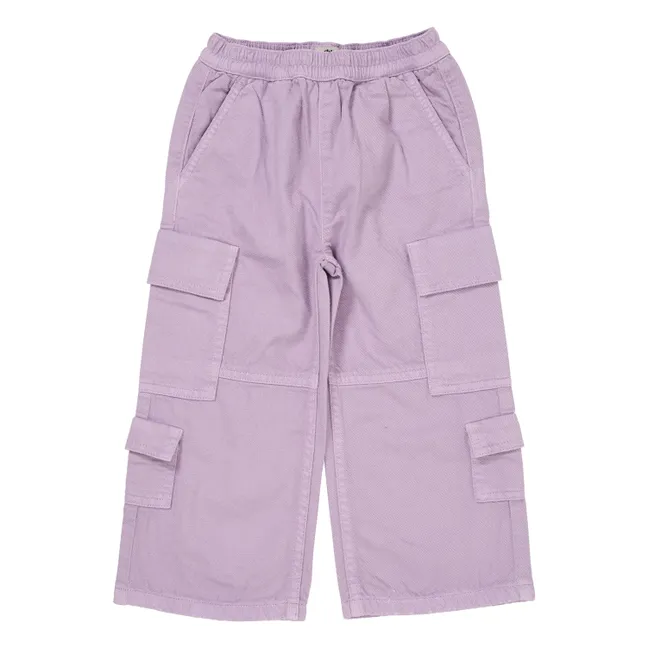 Pantalones cargo de algodón ecológico | Lila