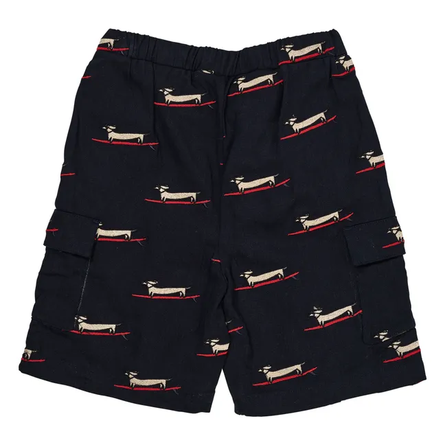 Cargo Shorts mit Stickerei | Navy