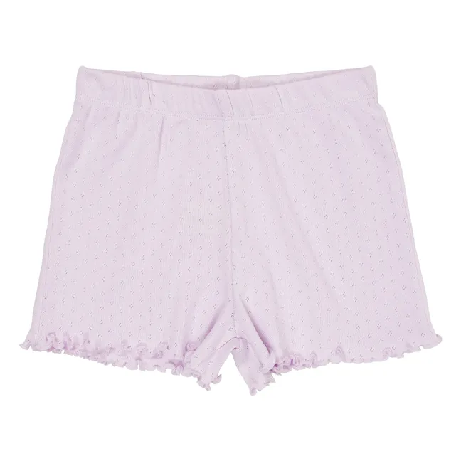 Shorts Pointelle Bio-Baumwolle | Flieder