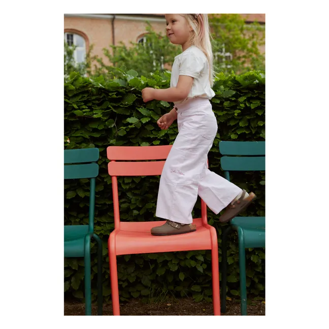 Hose Wide Stripes Bio-Baumwolle | Blassrosa