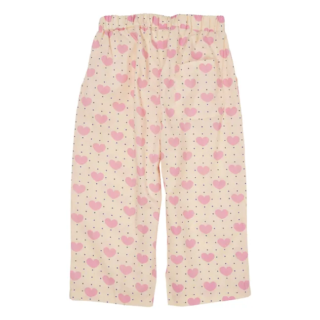 Pantaloni a cuore in cotone biologico | Rosa Pallido