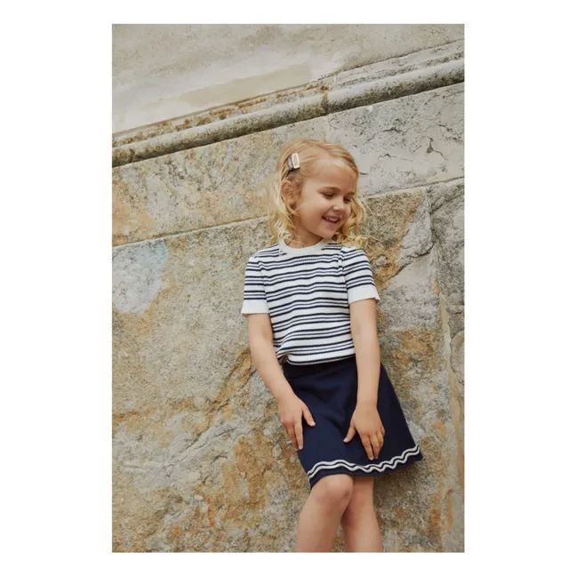 Tennisrock aus Bio-Baumwolle | Navy