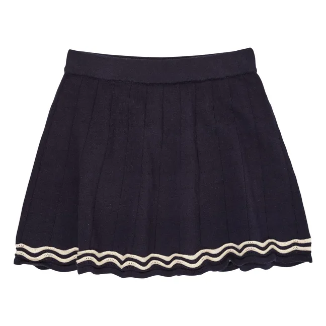 Tennisrock aus Bio-Baumwolle | Navy