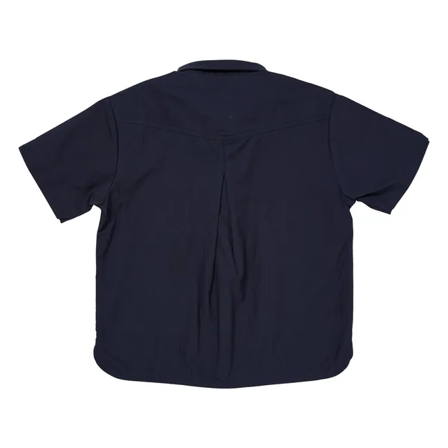 Camicia in popeline di cotone biologico | Blu marino
