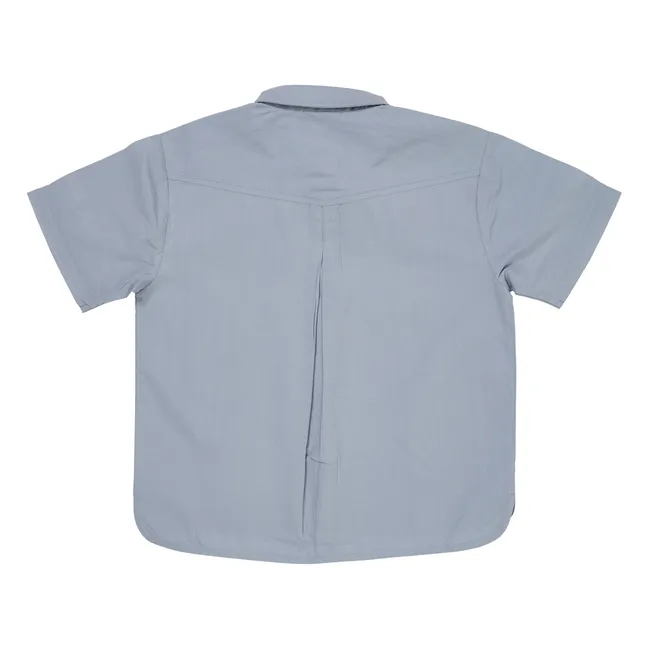 Camicia in popeline di cotone biologico | Azzurro fiordaliso