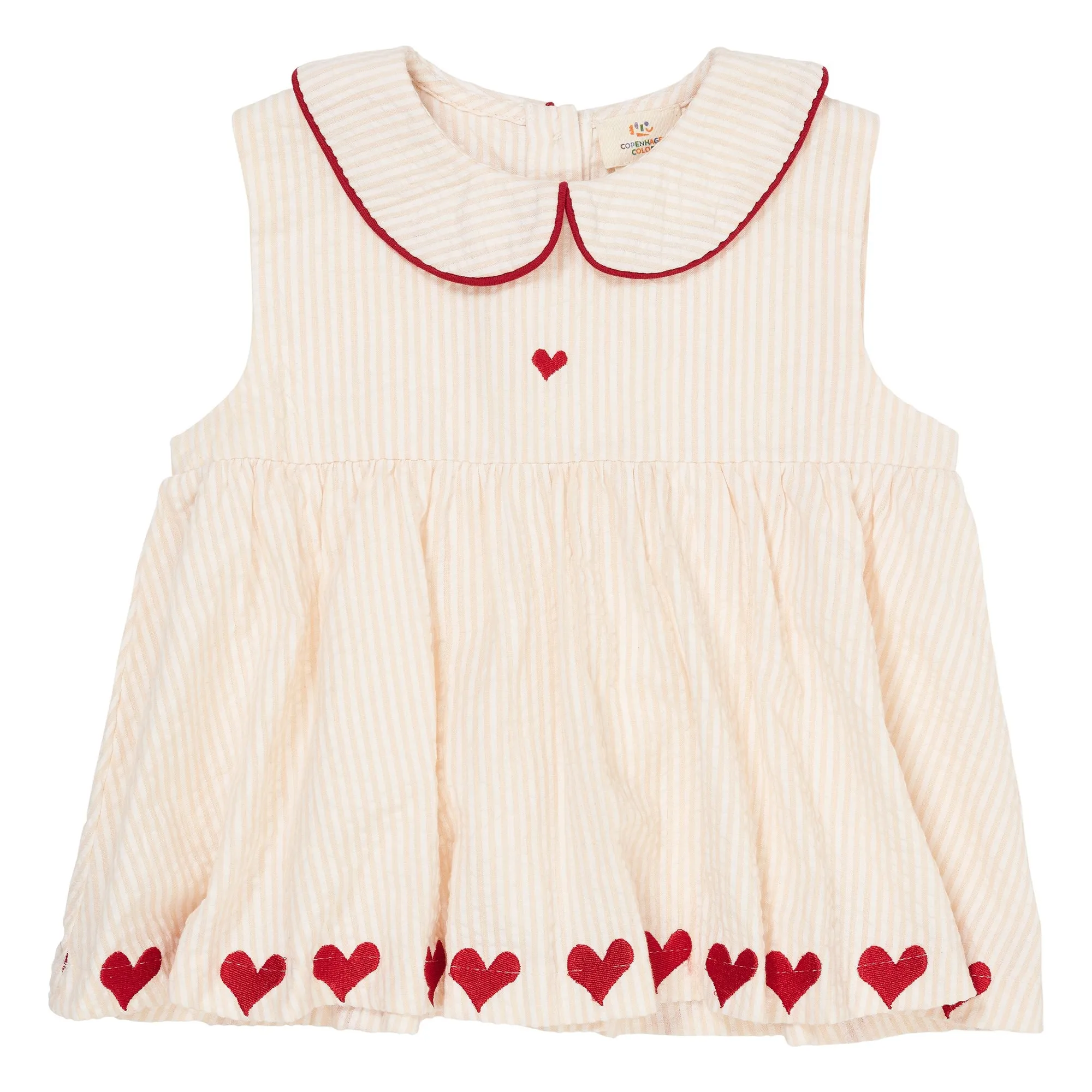 Copenhagen Colors Pale Pink Stripes Organic Cotton Top