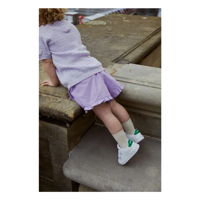 Camiseta Pointelle de algodón ecológico | Lila