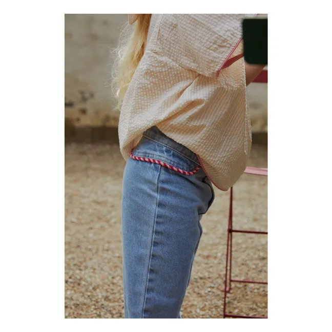 Organic Cotton Flare Rope Jeans | Denim blue