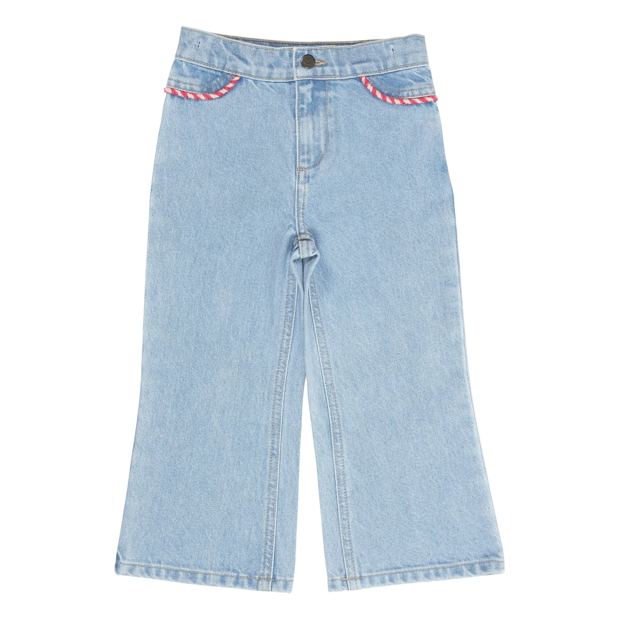 Copenhagen Colors Denim Blue Organic Cotton Flare Rope Jeans