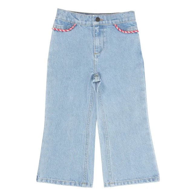 Organic Cotton Flare Rope Jeans | Denim blue