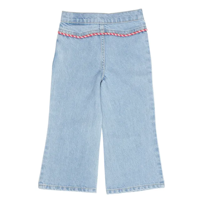 Organic Cotton Flare Rope Jeans | Denim blue