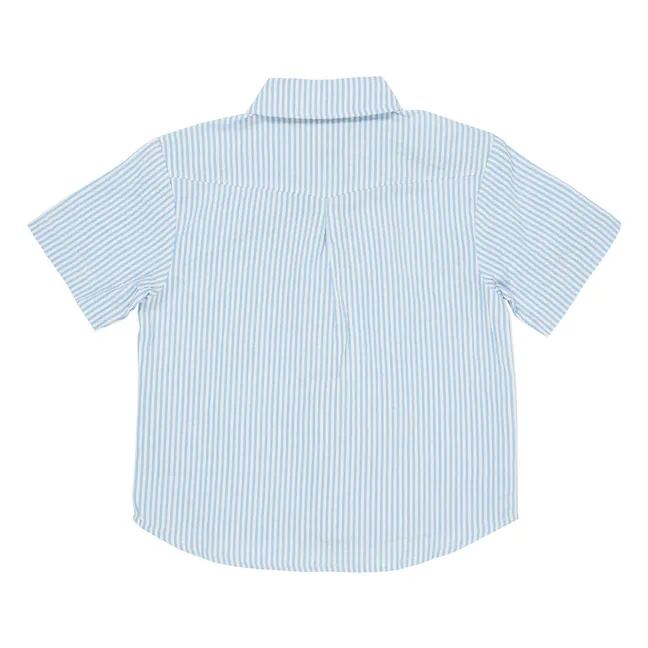 Camicie a righe in cotone biologico | Azzurro