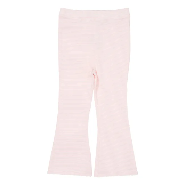 Flare Pants Stripes Algodón orgánico | Rosa Pálido