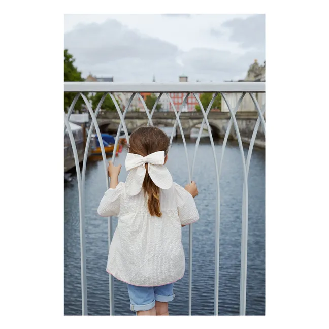 Blouse Rayures Coton Bio | Rose pâle