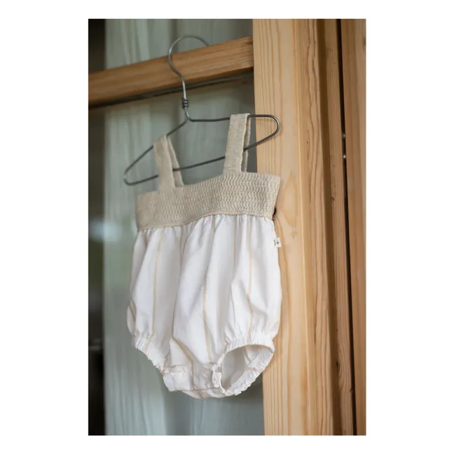 Zeus Lurex romper | Ecru