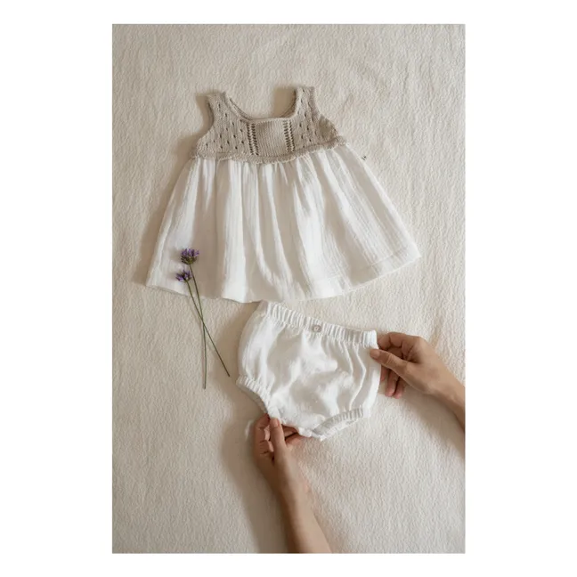 Lola dress and bloomer set | Beige