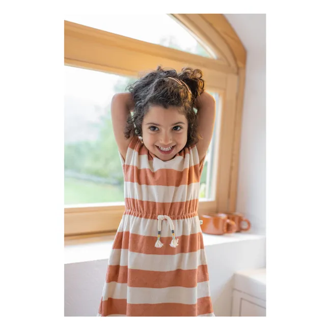 Kleid Ilaria Frottee | Korallenfarben