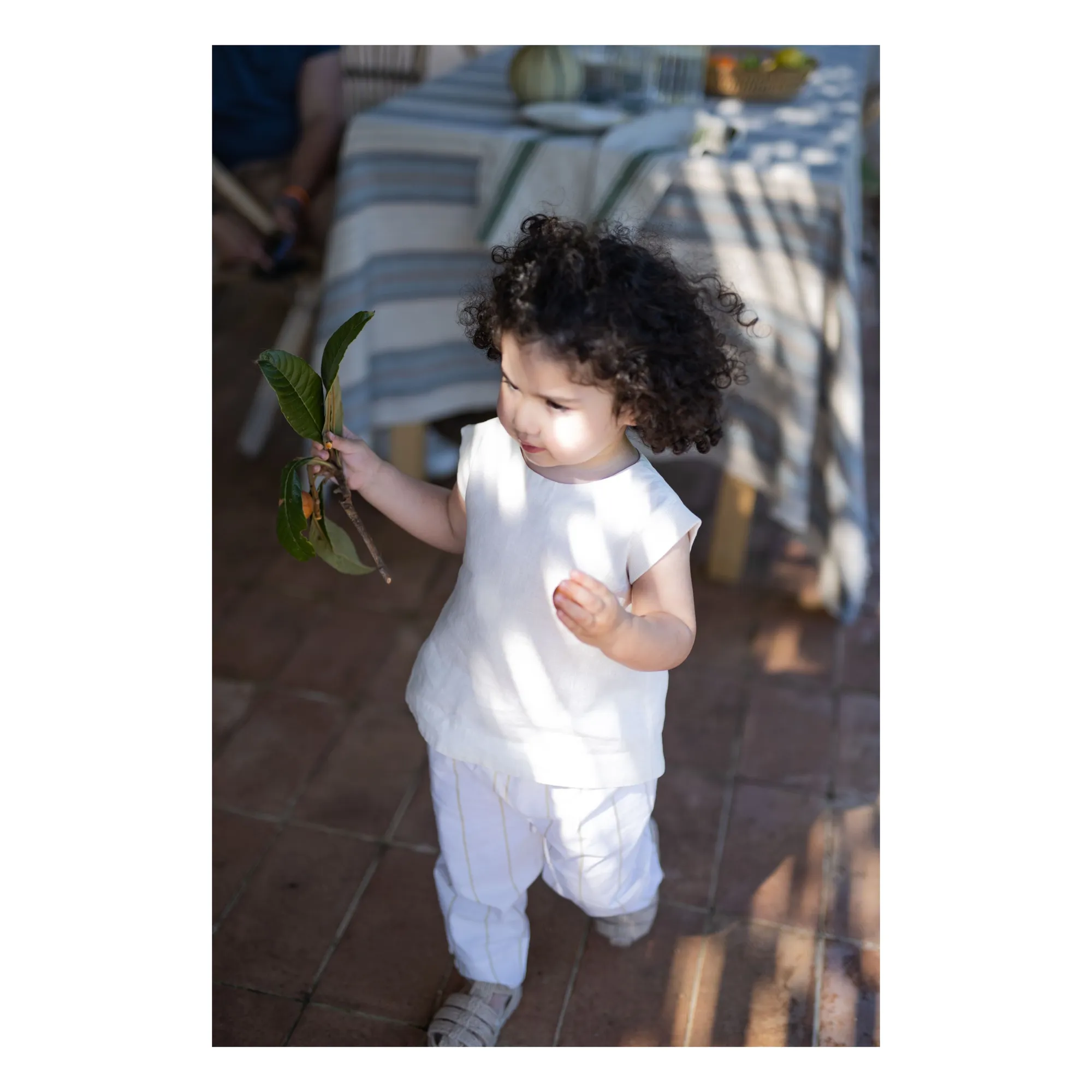 1+ In The Family Ecru Petra Linen Blouse