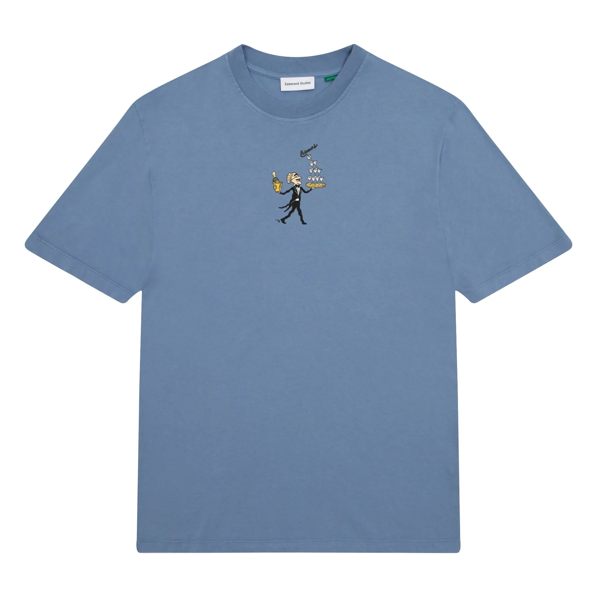 Edmmond Studios Blue Juggling T-Shirt Organic Cotton