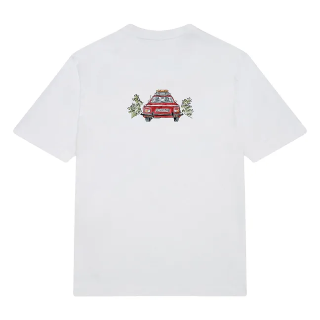 Camiseta de algodón ecológico Holiday Auto | Blanco