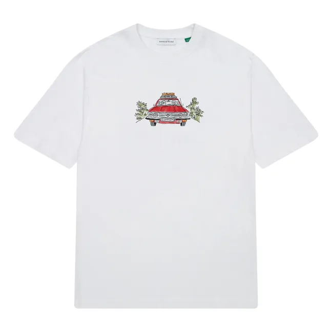 Camiseta de algodón ecológico Holiday Auto | Blanco