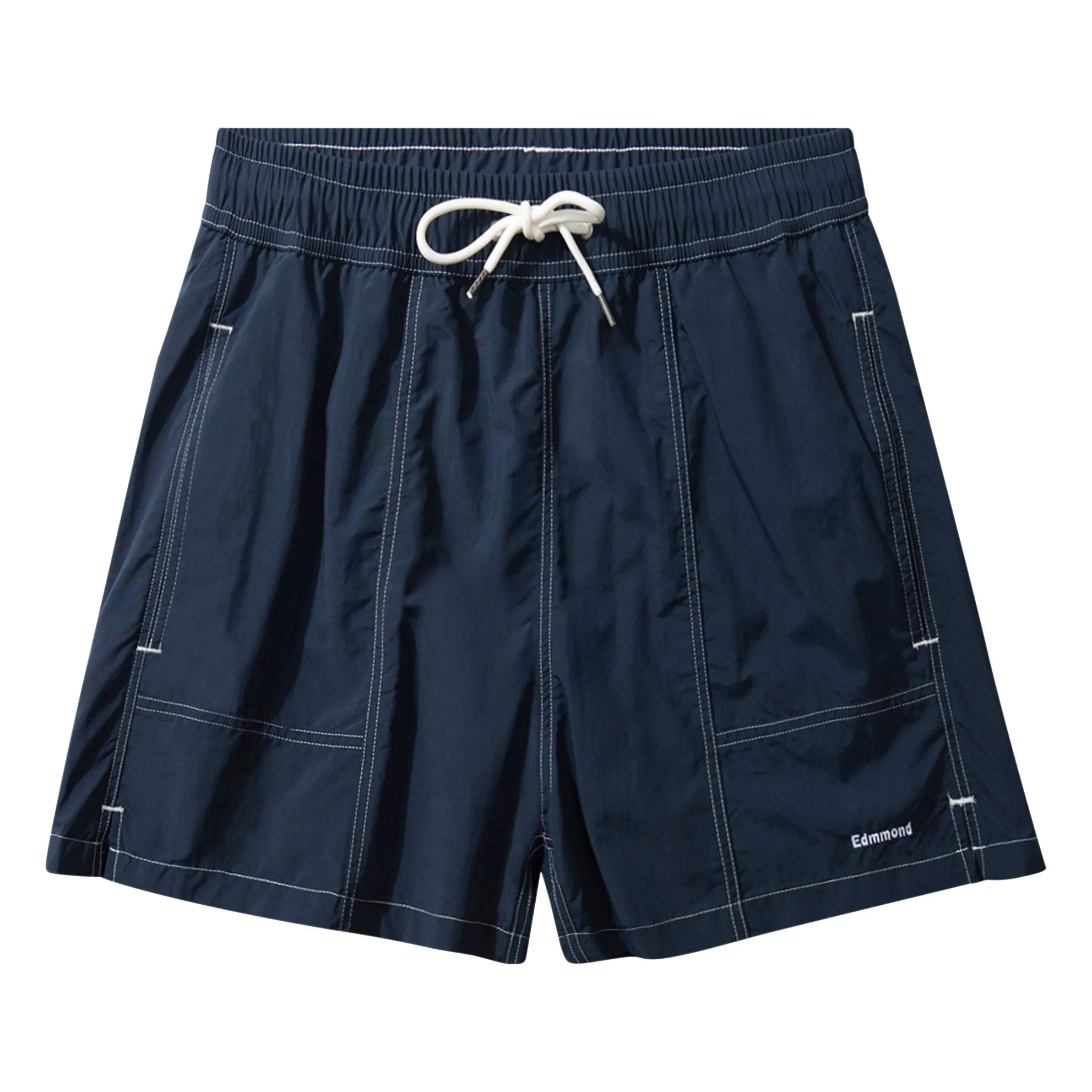 Edmmond Studios Navy Blue Mini Logo Swim Shorts