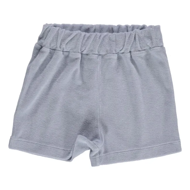 Frottee-Ösen-Shorts | Graublau
