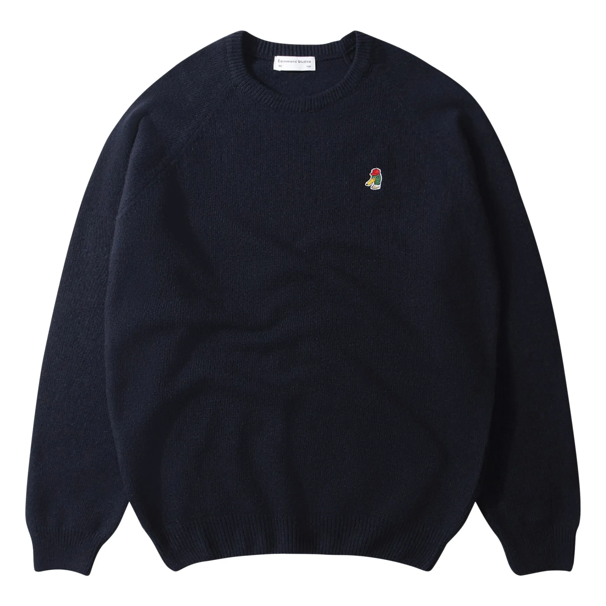 Edmmond Studios Navy Blue Light Special Duck Merino Wool Sweater