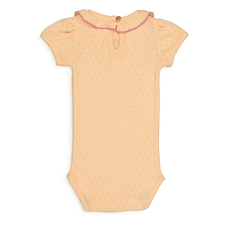 Body Perrine Coton Bio  | Abricot- Image produit n°1