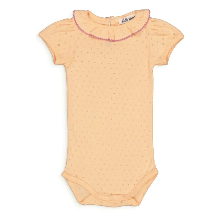 Body Perrine Coton Bio  | Abricot- Image produit n°0