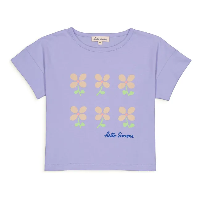 T-shirt Crop Coton Bio | 	Lilas
