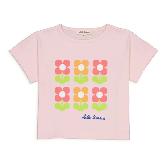 T-shirt Crop Coton Bio | Rose pâle