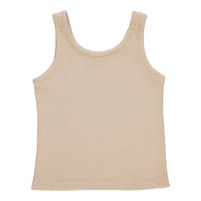 Chili Ribbed Tank Top | Beige
