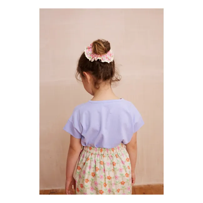 T-shirt Crop Coton Bio | 	Lilas